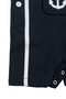 Baby Boy Ecru Navy Sailor Pattern Salopet Set - 4