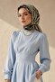 Rope Chain Pattern Navy Blue-Beige Soft Foulard Scarf 90X90 cm - 2