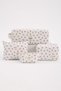Aura Flower Makeup Bag Set of 4 Hair Straightener, Pencil Bag, Portfolio Bag