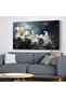 White Lilies Dynamic and Abstract Art One Piece Canvas - Canvas Print - 2