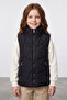 Zippered Stand Collar Girl's Puffer Vest - 5
