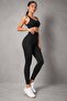 Women's Black High Waist Corset Leggings with Hooks, Push up Fitness Leggings - 5