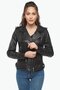 Jumbo Women's Leather Coat Black - 3