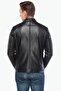 Armond Black Jumbo Leather Coat - 7