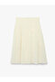 A-Line Pleated Plaid Beige Girls' Skirt 7Wkg70026Aw - 3