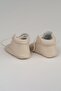 Leo Genuine Leather Lace-Up Baby Boots Cream - 4