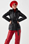 Nena Genuine Lambskin Belted Women's Trench Coat Black - 5