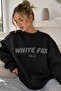 Black Crew Neck Printed Sweatshirt MG1904