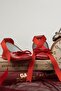 Lady Genuine Leather Baby Girl Ballerinas Red Pearlescent