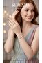 Colorful Zircon Stone Square Cut Steel Plated Bracelet - 2