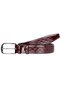 Tera Genuine Leather Patent Leather Men's Classic Belt Claret Red