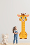 Cute Safari Animals Kids Height Measuring Wall Sticker - Baby and Children's Room Height Ruler Sticker - 4