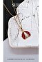 Steel Necklace with Winged Ladybug Figure - 3