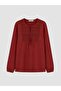 Tie Collar Embroidered Blouse (W6) - 5