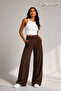 Palazzo Trousers Brown Oversize Cut