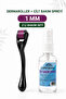 Dermaroller 1 mm Economical – 540 Needle Skin Renewal Roller and Skin Care Spray Set of 2