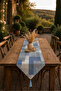 New Season, Grey Soft Stripes Table Runner Tablecloth - 2