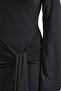Beli Tie Detail A-Line Maxi Sandy Dress - 4