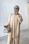 Sparkling Mercerized Hijab Set of 2 - Milky Brown - 6