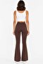 High Waist piped Flared Leggings - t Shaping / Sculpting Pants Look Leggings - 3