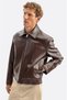 Basic ™   Regular Fit Brown Leather Jacket - 6
