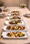 Kütahya Pure 6-Piece Long Rectangular Serving Plate Set for Breakfast, Meze, Catering, and Dowry - 5