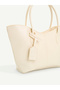 Cream Shk284 Large Volume, Zippered, Oversized, Shopper Shoulder Bag - 3