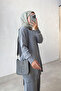 Shiny Mercerized Hijab Set of 2 m - Gray - 2