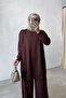 Shiny Mercerized Hijab Set of 2 - Brown - 2