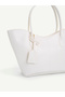 White Shk284 Large Volume, Zippered, Oversized, Shopper Shoulder Bag - 2