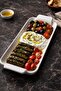 Kütahya Pure 6-Piece Long Rectangular Serving Plate Set for Breakfast, Meze, Catering, and Dowry - 6