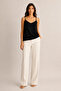 Women's Black Thin Strap V-Neck Flowy Basic Blouse – Stylish Summer Tank Top
