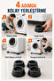 Gray White Goods Booster 8-Piece Washing Machine Dishwasher Refrigerator Anti-Vibration - 3