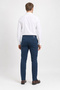 Navy Blue Side Pocket Straight Leg Dobby Slim Fit Cotton Pack Chino Trousers 1003260165 - 4