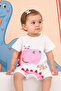 Cute Dinosaur Printed 3D Detailed Cotton Baby Summer Romper / Salopet - 2