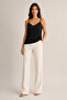 Women's Black Thin Strap V-Neck Flowy Basic Blouse – Stylish Summer Tank Top - 2