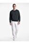 Long Sleeve Three-Thread Washed Comfortable Fit Cotton Crew Neck Sweatshirt