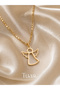 Angel Silhouette Figure Gold Necklace Gift Steel Zircon Angel Necklace - 4