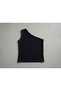 One-Shoulder Detailed Camisole Blouse Crop - 3