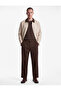 Pocketed Viscose Blend Pleated Fabric Trousers