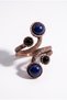 Copper Lapis Lazuli Stone Adjustable Ring Stylish Natural Stone Ring