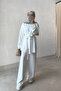 Premium Cardigan Rayon Suit - White - 5