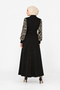 Zebra Patterned Long Length Hijab Dress - 4