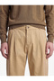 Comfortable Fit Gabardine Pleated Barrel Trousers with Cotton Pockets - 4