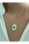 Design Nazar Beaded Zircon Stone Steel Women's Necklace