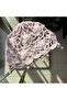 Pink Mesh Beanie with Pearl Pendants - 3
