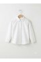 Girls' and Boys' White Cotton Poplin Long Sleeve Shirt