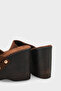 Sonia Wedge Heeled Single Strap Open Toe Sabo Slippers - 5