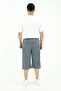Men's Bermuda Shorts Below Knee Elastic Waist Pool Sea Capri Pants with Pockets and Drawstring - 3