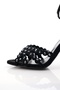 Black Stone Heeled Sandals 26036 - 3